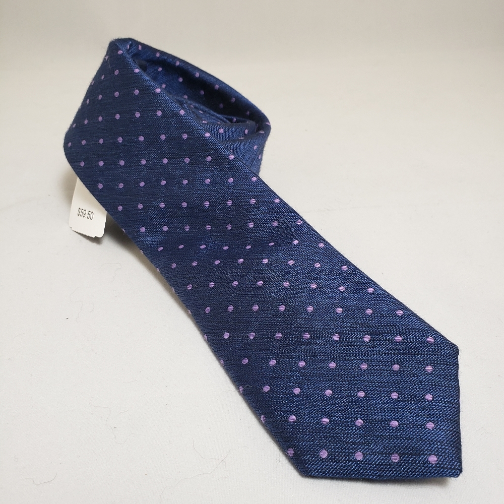 Construct Engineered Slim Skinny Tie Blue Purple